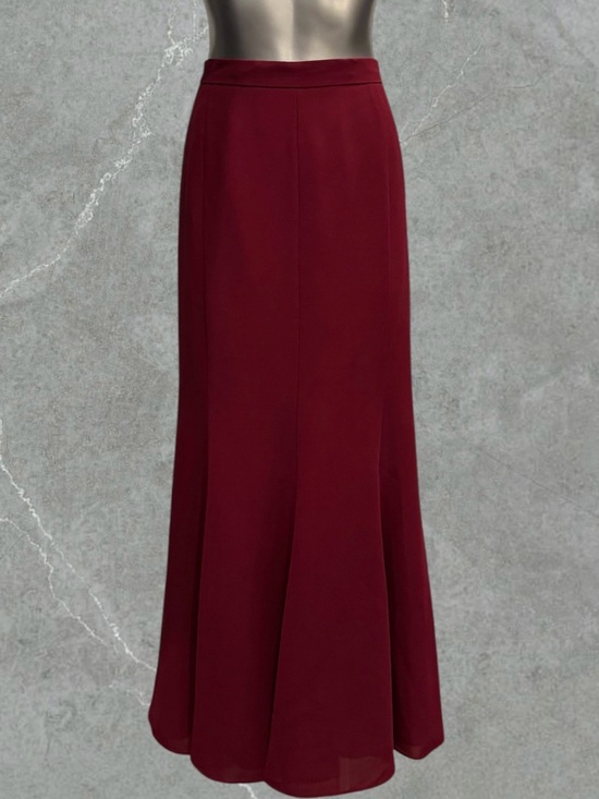 Gilani Dresses & Skirts - Classic Burgundy Maxi Skirt with Flared Hem